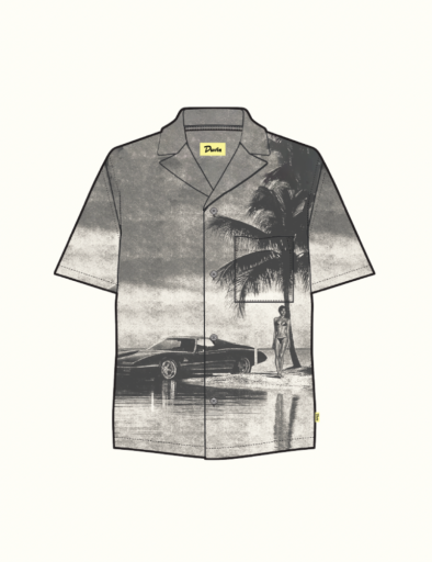 BEACH PARKING BUTTONUP - BLACK