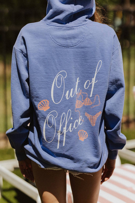 Out of Office Bikini Hoodie in Blue