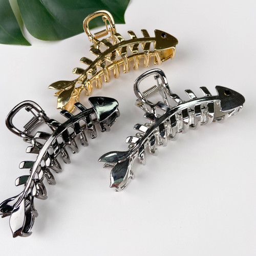 Metal Fishbone Hair Clip