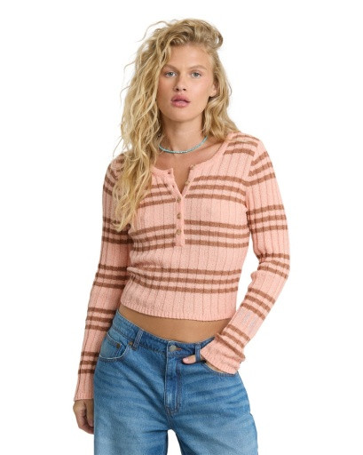 ZIGGY LONG SLEEVE V-NECK SWEATER