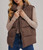funnel neck collar quilted puffer vest