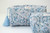 Dusty blue vines travel/organizer bag