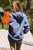 Out of Office Bikini Hoodie in Blue