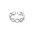 18k Gold PVD Stainless Steel Open Loop Adjustable Ring
