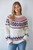 Fair Isle Knit Sweater-cream