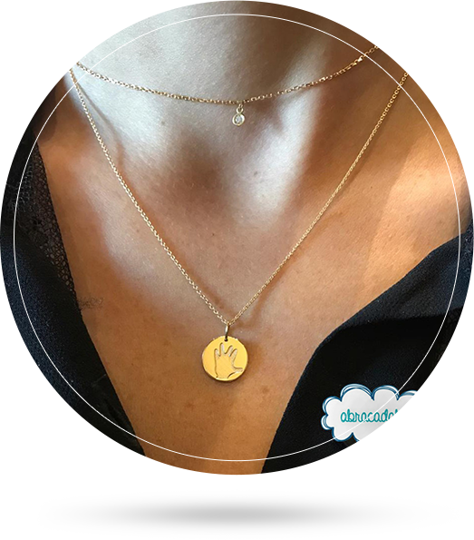 mommy and me gold necklace