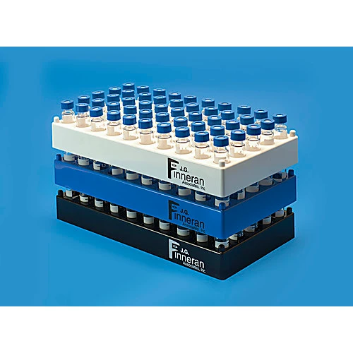 Polypropylene Scientific Racking 50 Position White Polypropylene Stackable Rack For 12Mm Vials And Tubes