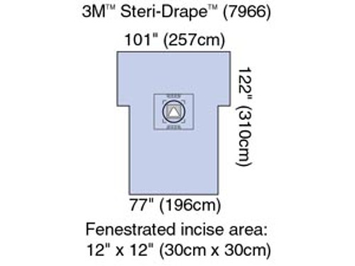 3m steri drape cesarean section sheets  pouches 10114186