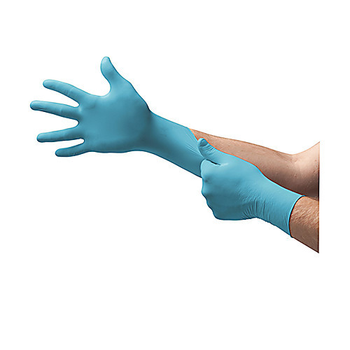 tnt blue nitrile gloves, ambidextrous, 5 mil, m (c08-0203-244)