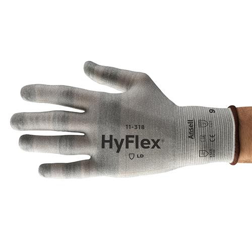 hyflex 18 gauge cut resistant esd knitted glove, size 6 (c08-0203-600)