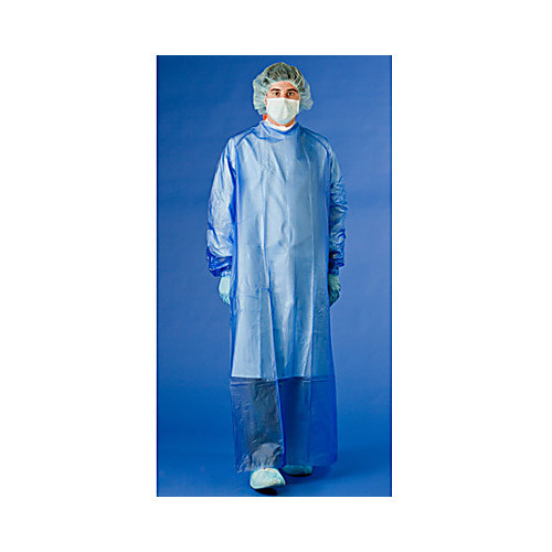 aprons, cleanroom coat style, ansell, heavyweight 6 mil viny (c08-0203-609)