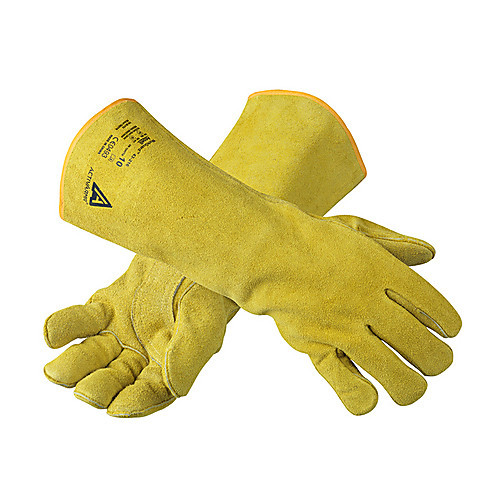 activarmr, 16.3 welding glove, yellow premium split cowhide (c08-0204-422)