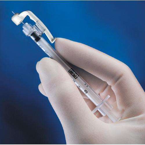 1ml syringe with detachable safetyglide needle, 25g x 5/8