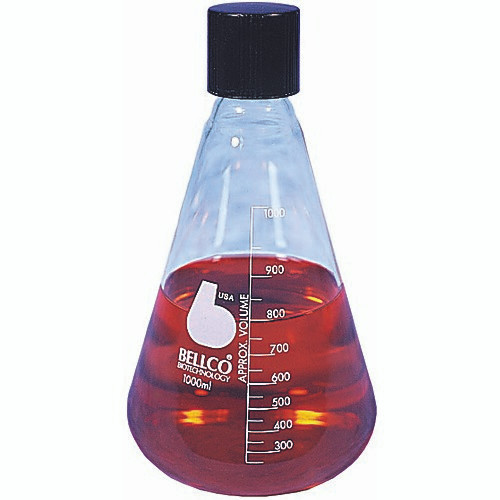 graduated erlenmeyer flask, 3000ml with 38mm cap