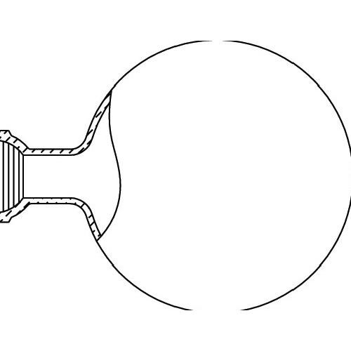 receiving flask, round, 1000 ml, w / ks 35/20, plg