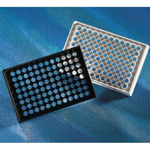 corning 96 well flat clear bottom white polystyrene tc-treated microplates, individually wrapped, with lid, sterile