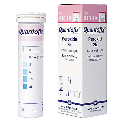 quantofix peroxide 25; tube of 100 test strips