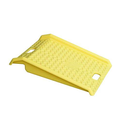 poly crub ramp, 27"w x 27"l x 4"h - yellow