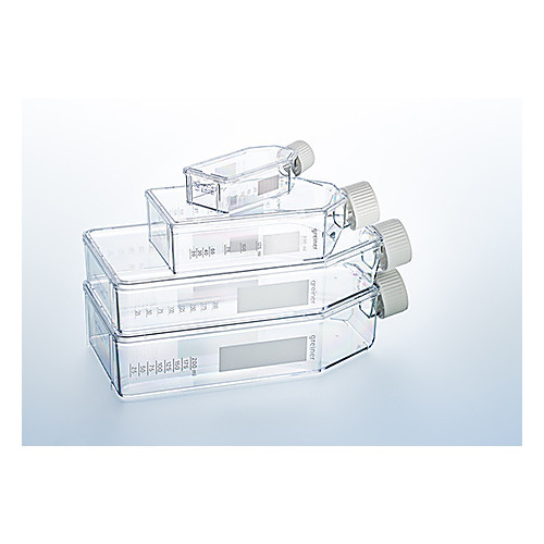 cell culture flask, 250 ml, 75 cm2, ps, clear, cellstar , cell-repellent surface, white filter screw cap