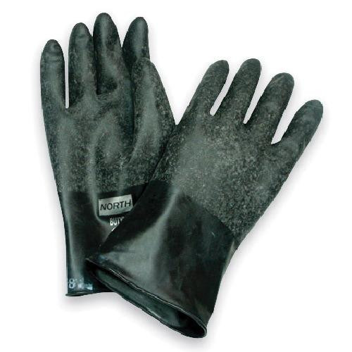 butyl gloves, smooth, 7 mil, 14 in., x-small, pr.