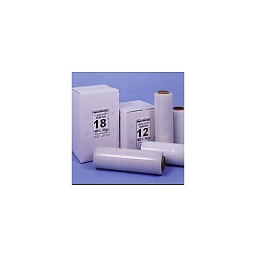 pallet shrink wrap, 18" x 1500' feet, 80 gr, black, 4 rolls per case