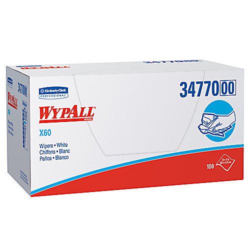 wypall x60 wipers, 9.8 x 13.4 roll (130 sheets), white (c08-0475-372)