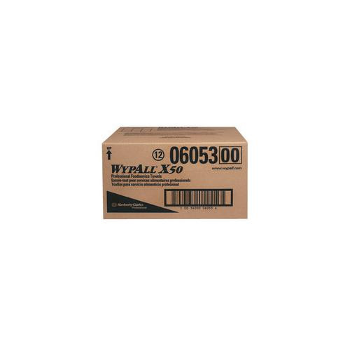wypall  x50 extended use foodservice towels reusable cloths (06053), quarterfold, white, 1 box, 200 sheets