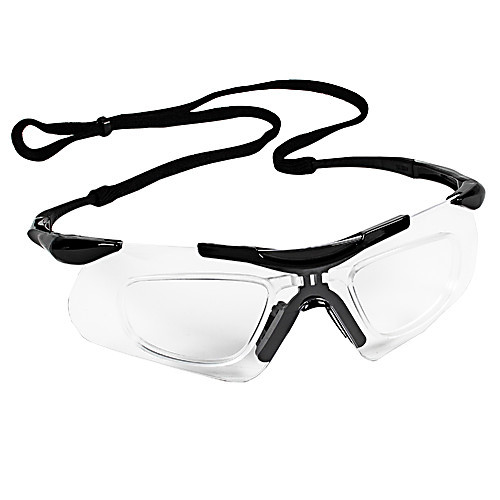 v60 nemesis with rx inserts safety glasses, smoke anti-fog l
