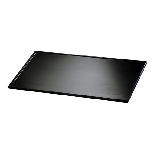 2' black solid epoxy dished work surface, 24 w x 29 d x 1