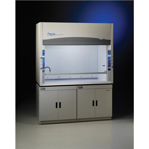 6' protector pvc perchloric acid laboratory hood, 37.7" deep, 2 fixtures/1 receptacle, 115v led lighting