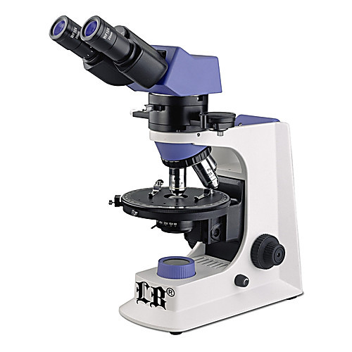 binocular transmitted polarizing microscope with halogen ill