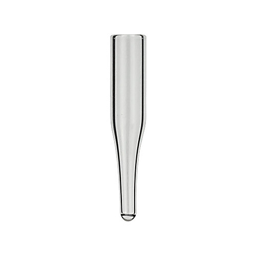 insert wide opening, 0.2 ml, 6 x 31 mm, clear, conical, sila