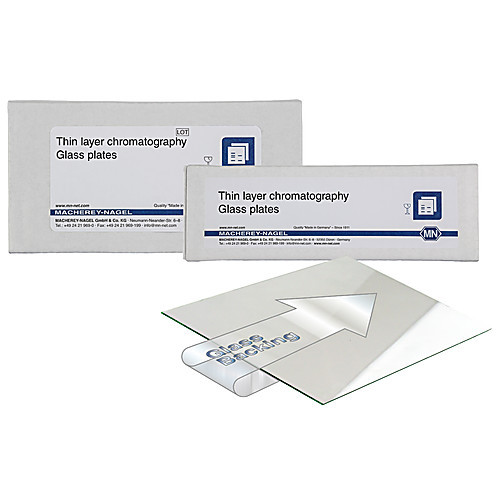 pre-coated tlc glass plates, sil g-25 uv254, 10x10cm