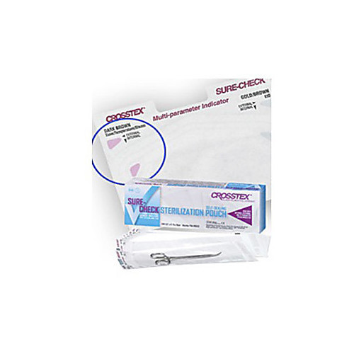 pouch, surecheck sterilization, crosstex, 5.25in x 10in, 200