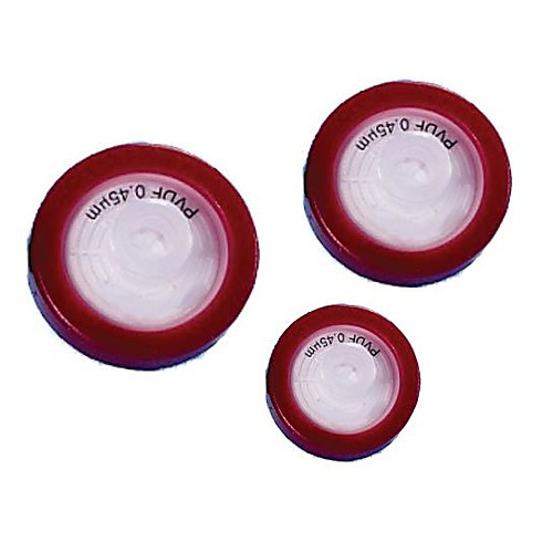 maroon pvdf syringe filters, 0.22 æm, 17 mm (100/pack)