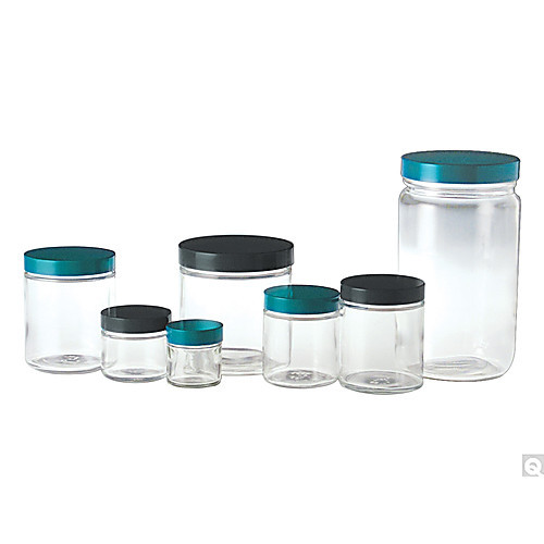 32oz (960ml) valuline clear straight sided round with 89-400 white pp f217 & ptfe lined cap attached