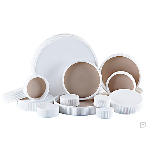 89-400 valuline white ribbed polypropylne f217 & ptfe lined cap