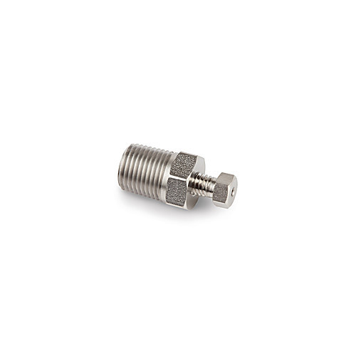 male pipe to valco internal adapter, 1/8 npt male to 1/16