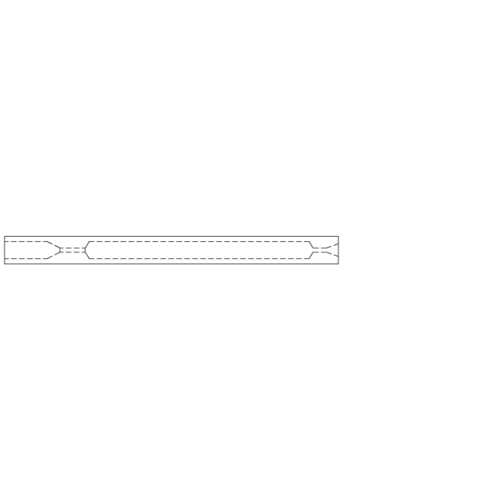 recessed double taper (gooseneck) liner, 4mm x 6.5 x 78.5 fo (c08-0569-877)