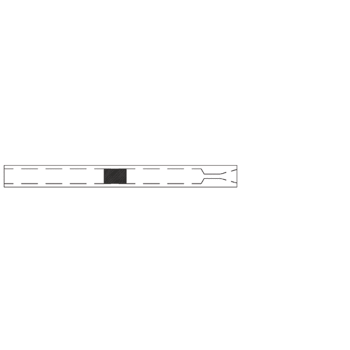 split liner w/frit 3.4mm x 5.0 x 54 for bruker/varian gcs ip