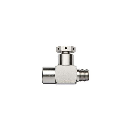 rupture disk tee, 1/4" male npt x 1/4" female npt, 1800psig dot pressure rating, sulfinert treated