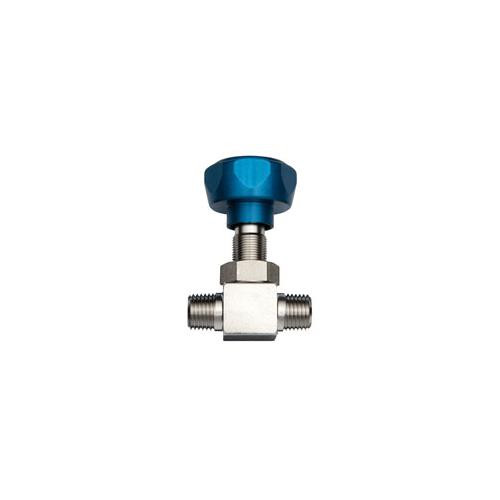 metering control valve, 1/4" male npt x 1/4" male npt, 3500psig dot pressure rating, sulfinert treated