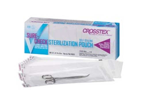 crosstex sure check sterilization pouches 10212262