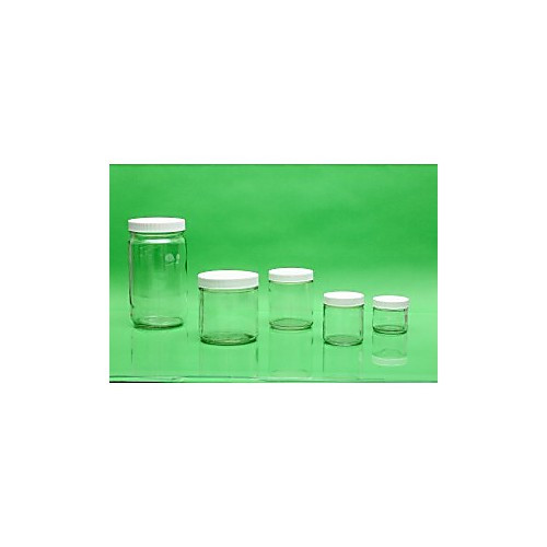 2oz clear straight sided jar assembled with 53-400 ptfe line