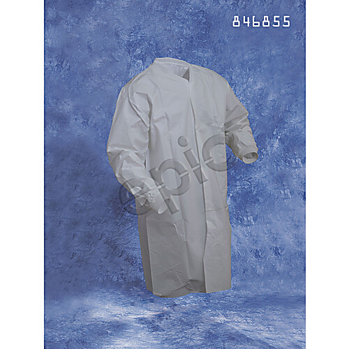 frock, epic, microporous fabric,cleanroom, snaps, no pocket, (c08-0689-172)