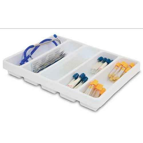 white polystyrene big 5 compartment drawer organizer: 17 x 2