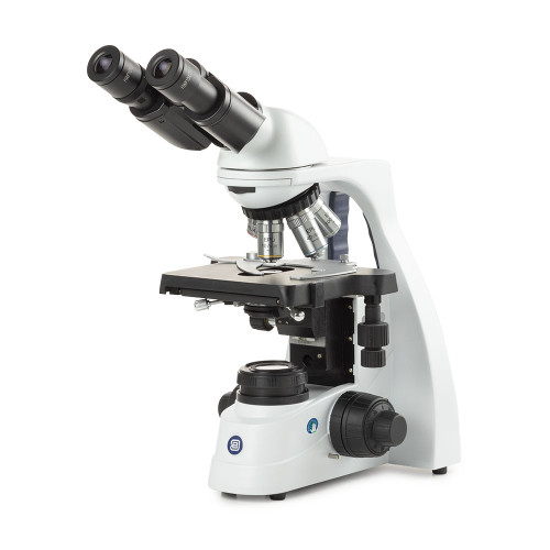 bscope trinocular microscope hwf 10x 20mm eyepieces and quintuple nosepiece with plan pli 4 10 s40 s100x oil infinity corrected ios objectives 131 x 152 197mm stage with integrated mechanical 75 x 36 mm rackless x y stage c03 0117 330