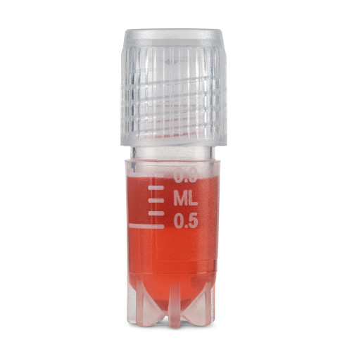 diamond essentials cryogenic vials 1 0ml sterile external threads attached screwcap conical bottom self standing printed graduations writing space