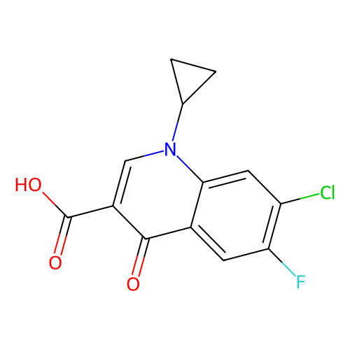 7-chloro-1-cyclopropyl-6-fluoro-1,4-dihydro-4-oxoquinoline-3-carboxylic acid (c09-0800-684)