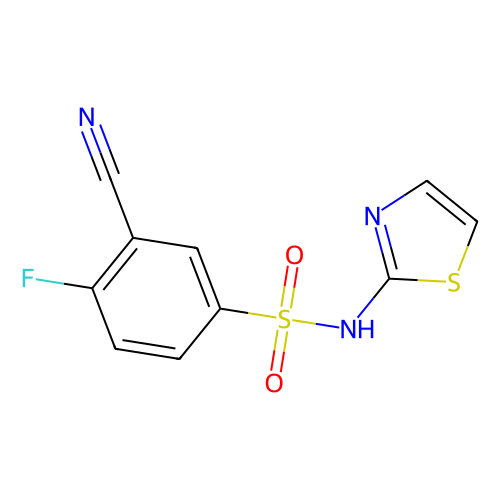 3-cyano-4-fluoro-n-(thiazol-2-yl)benzenesulfonamide (c09-0812-087)